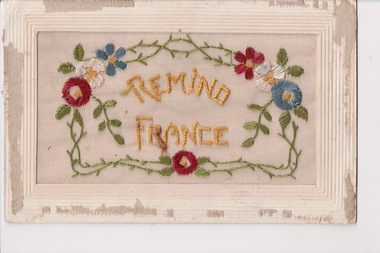 Postcard - Embroidered Postcard, c. 1916