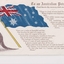 Colour postcard of a kangaroo and Australian flag next to a poem.  