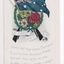 Colour postcard with an Australian flag, floral wreath, crossed rifles and printed message.  