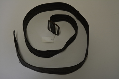 Leather Belt with Large Buckle