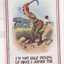 Soldier in trench with pick above head with cart in background