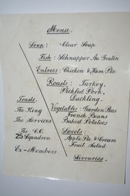 Souvenir - Dinner Menu