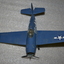 Small blue model aircraft