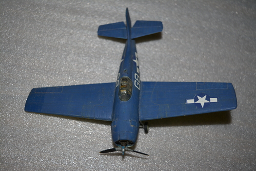 Small blue model aircraft