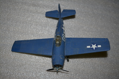 Small blue model aircraft