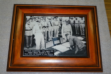 Photograph - Framed photograph, Japanese Surrender