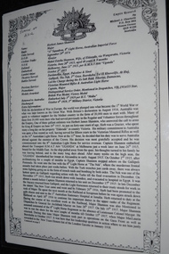 Document - Army Service History, Major Herbert James SHANNON