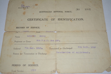 Light blue paper document with black writing