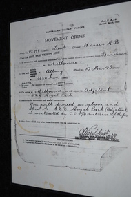 Document, Lieut  R.B. Harris