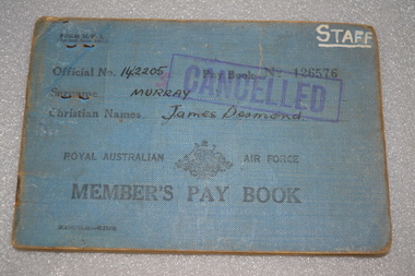 Pay Book - RAAF, James Desmond Murray 142205
