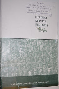 Document - Defence Service Record, J H Wilkinson DFC