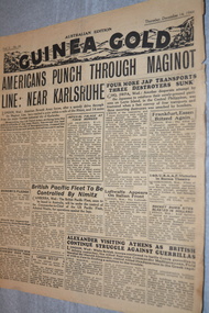 Newspaper, Guinea Gold, 14/12/1944