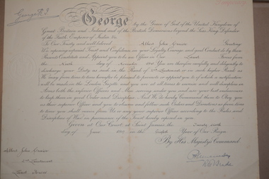 Document - Personal papers, Lieut. A.J Cruise MBE