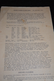 Document - Operation Order, Japanese Surrender of Dutch Borneo, 8/9/1945
