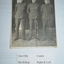 Original black and white photograph of 3 soldiers standing In a row