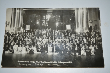 Photograph, Ret. Soldiers Ball Wangaratta 9.8.37, 1937