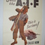 Poster of male holding rifle whilst changing into army uniform having discarded civilian clothing on ground behind him