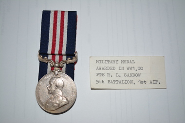 Medal - Military Medal, Private Roy SANDOW MM