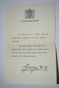 Letter - Sympathy Letter