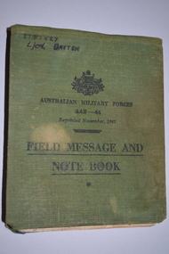Book - Notebook, Australian Military Forces, 1963
