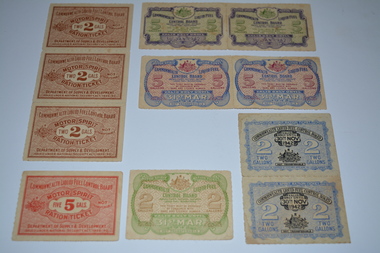 Souvenir - Motor Spirit Ration Tickets