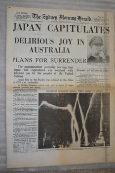Newspaper consisting of 16 pages of large cream paper folded in half  with black printing and images