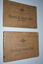 Two brown cardboard covered booklets containing lined pages