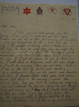  Three handwritten letters on lined paper with letterheads