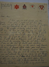 Three handwritten letters on lined paper with letterheads