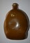 Brown painted aluminium kidney shaped water canteen with stopper
