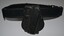 Black Velcro belt with short black holster attached