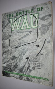 Soft cover booklet covered in plastic contains 32 pages including maps and illustrations.  Cover has black and white copy of aerial photograph with writing highlighted in green.