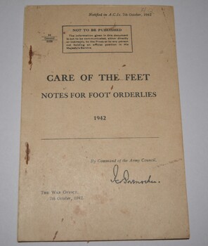 Cream cardboard covered booklet  containing 48 pages including diagrams.  