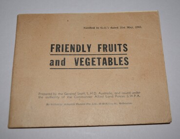 Cream cardboard covered booklet  containing 71 pages including photographs. 