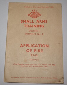Soft cover pamphlet with red lettering containing 31 pages and diagrams