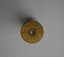 Small brass round shaped cylinder with rimmed base.