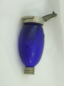 Sputum Flask, Blue Glass Sputum Flask, circa1880
