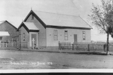 Photograph - Black and white photograph, Lake Bolac Public Hall 1896, 1896