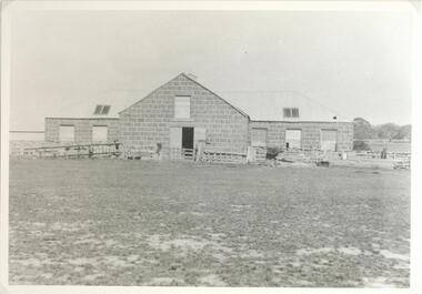 black and white photograph, Eilyer Station Woolshed