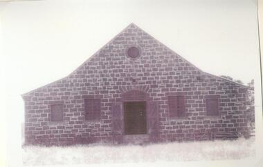 Black and white photograph, Lake Boloke Station woolshed