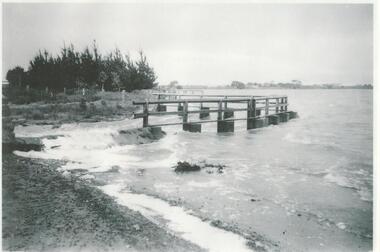 Black and white photograph, Lake Bolac Overflow, 1956
