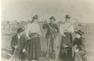 Black and white photograph, Tennis Club 1895
