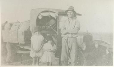 black & white photograph, Harvesting Salt at Lake Bolac