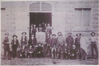 black & white photograph, The Woolshed, Lake Boloke Station, 1894