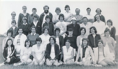 Black and white photo, Lake Bolac Tennis Club, 1979