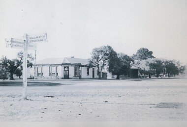 Black and white photograph, Dixon's Store, after 1938
