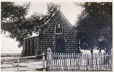 Black and white photograph, St. Bernards Roman Catholic Church, Lake Bolac