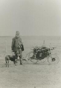 Black and white photograph, Swagman