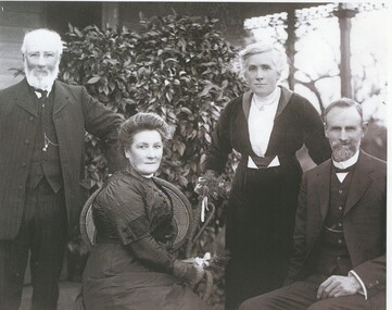 Black and white photograph, Moretons and Clarkes of Lake Bolac