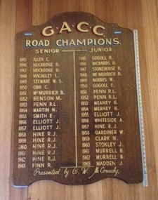 Memorabilia - Honour Board, 1945-1963